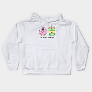 Donut Coffee Chocolate Partnerlook Partner Love Cute Couple Sweets Comic Gift Kids Hoodie